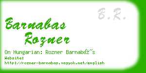 barnabas rozner business card